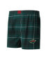 ფოტო #1 პროდუქტის Men's Green/Black Minnesota Wild Concord Flannel Boxers