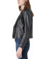 ფოტო #8 პროდუქტის Women's Classic Leather Moto Jacket