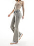 Фото #5 товара Monki Katsumi low rise flared leg jeans in beige tint