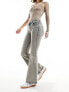 Фото #9 товара Monki Katsumi low rise flared leg jeans in beige tint