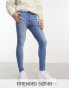 ASOS DESIGN power stretch jeans in light wash blue