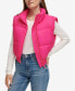 Фото #4 товара Women's Extended-Shoulder Cropped Puffer Vest