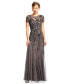 Women's Floral-Design Embellished Gown