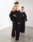 Фото #4 товара ASOS EDITION bardot oversized structured puff sleeve maxi dress in black