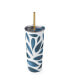 Фото #5 товара Blue Bay Stainless Steel Tumbler with Straw