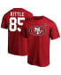 Фото #1 товара Мужская футболка Fanatics George Kittle Scarlet San Francisco 49ers Super Bowl LVIII с большим ростом - игрок с именем и номером