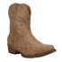 Roper Riley Shorty Embroidery Snip Toe Cowboy Womens Brown Casual Boots 09-021-