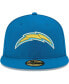 Фото #5 товара Men's Powder Blue Los Angeles Chargers Omaha Primary Logo 59FIFTY Fitted Hat