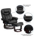 Фото #20 товара Multi-Position Recliner Chair & Curved Ottoman With Swivel Wood Base
