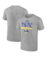 Фото #1 товара Men's Heathered Gray Los Angeles Rams Super Bowl LVI Champions Locker Room Trophy Collection T-shirt