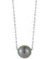 ფოტო #1 პროდუქტის Cultured Tahitian Pearl Pendant Necklace (10mm) in Sterling Silver