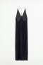 Фото #1 товара Атласное платье-комбинация с горловиной халтер ZARA