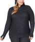 Plus Size SoftKnit Long-Sleeve Tunic Hoodie Серый, 2X - фото #3