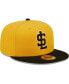 Фото #4 товара Men's Gold Salt Lake Bees Authentic Collection 59FIFTY Fitted Hat