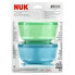 Фото #2 товара NUK, Миски с присосками, для детей от 6 месяцев, синие и зеленые, 2 чаши + 2 крышки