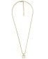 Фото #1 товара Heritage Crest Mother of Pearl Gold-Tone Stainless Steel Chain Necklace