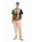 Men's Patchwork motif T-shirt Синий, L - фото #2