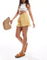 Фото #4 товара Miss Selfridge gingham frill short in yellow