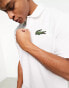 Фото #1 товара Lacoste large logo loose fit polo shirt in white