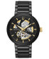 ფოტო #1 პროდუქტის Men's Futuro Black Stainless Steel Bracelet Watch 42mm