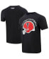 Фото #2 товара Men's Black Atlanta Falcons Red Helmet Wordmark T-shirt