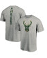 Фото #1 товара Men's Giannis Antetokounmpo Heathered Gray Milwaukee Bucks Playmaker Name and Number Team T-shirt