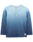 Фото #2 товара Kid Ombre Long-Sleeve Henley Shirt - Blue 7