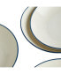 Maze Denim Line Pasta Bowl, Set of 4