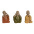 Фото #1 товара Декоративная фигура Home ESPRIT Монах Восточный Жёлтый Зеленый Оранжевый 11 x 10,5 x 18 см (3 штуки)
