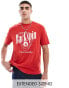 Фото #1 товара ASOS DESIGN relaxed t-shirt in red with street front print