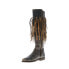 Фото #4 товара Bed Stu Hoplia F397001 Womens Black Leather Zipper Knee High Boots 7.5