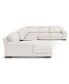 Фото #7 товара Darrium 5Pc Leather Sectional with Console, Created for Macy's