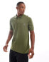 PS Paul Smith regular fit short sleeve polo with zebra logo in khaki