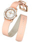 ფოტო #4 პროდუქტის Women's Swiss Automatic Captain Cook Diamond (1/20 ct. t.w.) Pink Leather Wrap Strap Watch 37mm