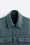 Faux suede overshirt