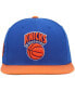 ფოტო #3 პროდუქტის Men's Blue and Orange New York Knicks Hardwood Classics Snapback Hat