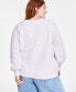 Фото #4 товара Plus Size V-Neck High-Low Sweater, Created for Macy's