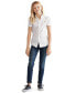 Фото #1 товара Рубашка Ralph Lauren big Girls Short Sleeve Solid Oxford Top