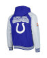 ფოტო #3 პროდუქტის Men's Royal Indianapolis Colts Defender Raglan Full-Zip Hoodie Varsity Jacket