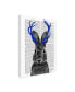 Фото #2 товара Fab Funky Jackalope with Blue Antlers Canvas Art - 19.5" x 26"