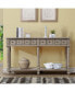 Rustic Console Table with Drawers and Shelf