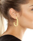 Фото #2 товара Gold Layered Petal Hoop Earrings