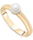 ფოტო #1 პროდუქტის Cultured Freshwater Pearl (5mm) Ring in Gold Vermeil, Created for Macy's