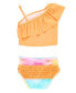 Фото #1 товара Baby Girls Baby One Shoulder Ruffle Tankini