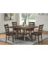 Transitional Brown Finish Dining Table With Lower Display Shelf And Extension Leaf Mindy
