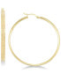 ფოტო #1 პროდუქტის Textured Hoop Earrings in 18k Gold over Sterling Silver