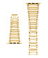 ფოტო #2 პროდუქტის Women's Gold-Tone Bead Accented Link Bracelet Compatible with 42mm/44mm/45mm/Ultra/Ultra 2 Apple Watch