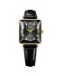 ფოტო #1 პროდუქტის Facet Princess Swiss Gold Plated Ladies 26x27mm Watch - Black Dial