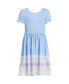 ფოტო #1 პროდუქტის Girls Short Sleeve Gathered Waist Jersey Dress