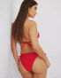 Фото #2 товара NA-KD tie side bikini bottoms in red